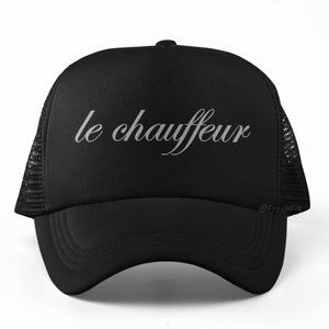 🆕le chauffeur Black Foam Trucker Hat Mesh Snapback Cap